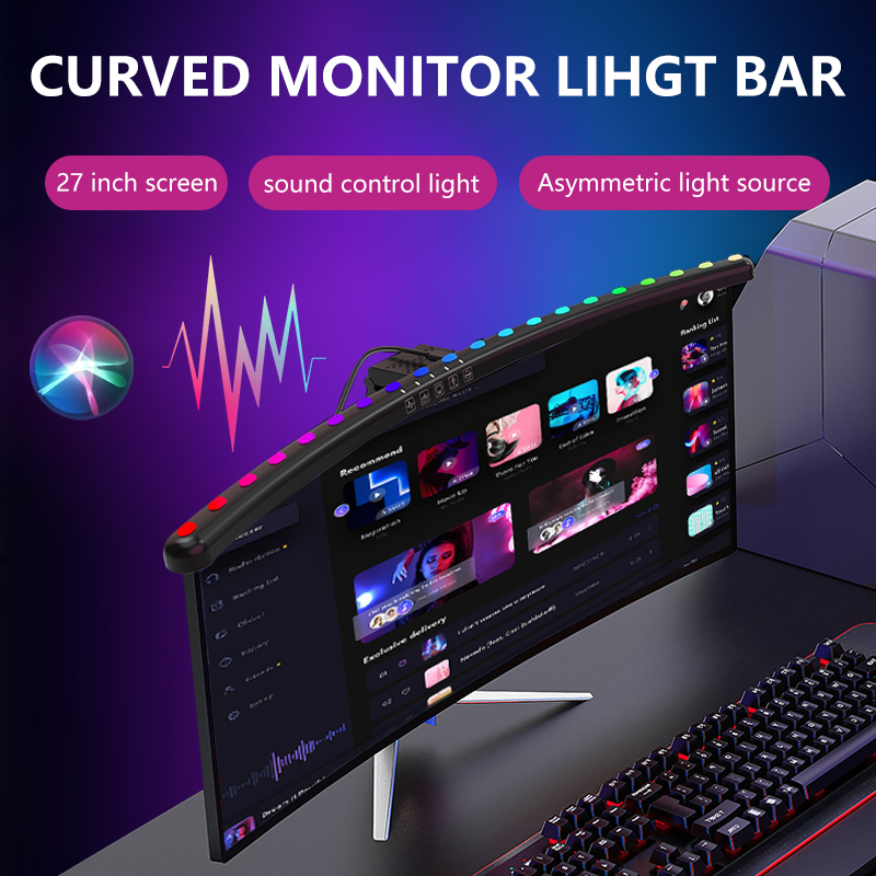 Setup RGBIC Monitor Light Bar  - Tech Table Accessories ulasan dan harga