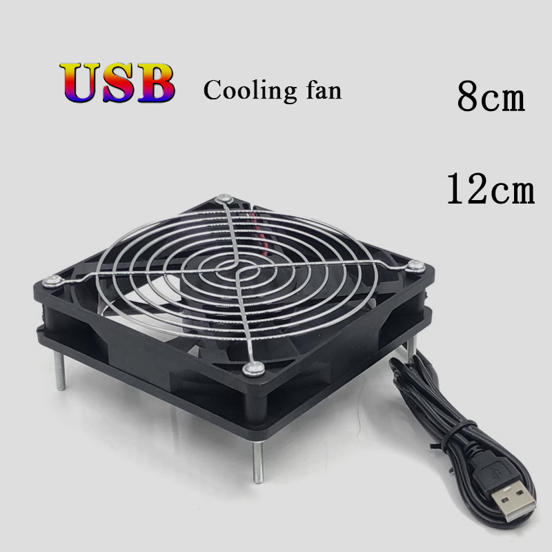 8/12cm 12V USB Powered Compute - Usb Fan Silent ulasan dan harga