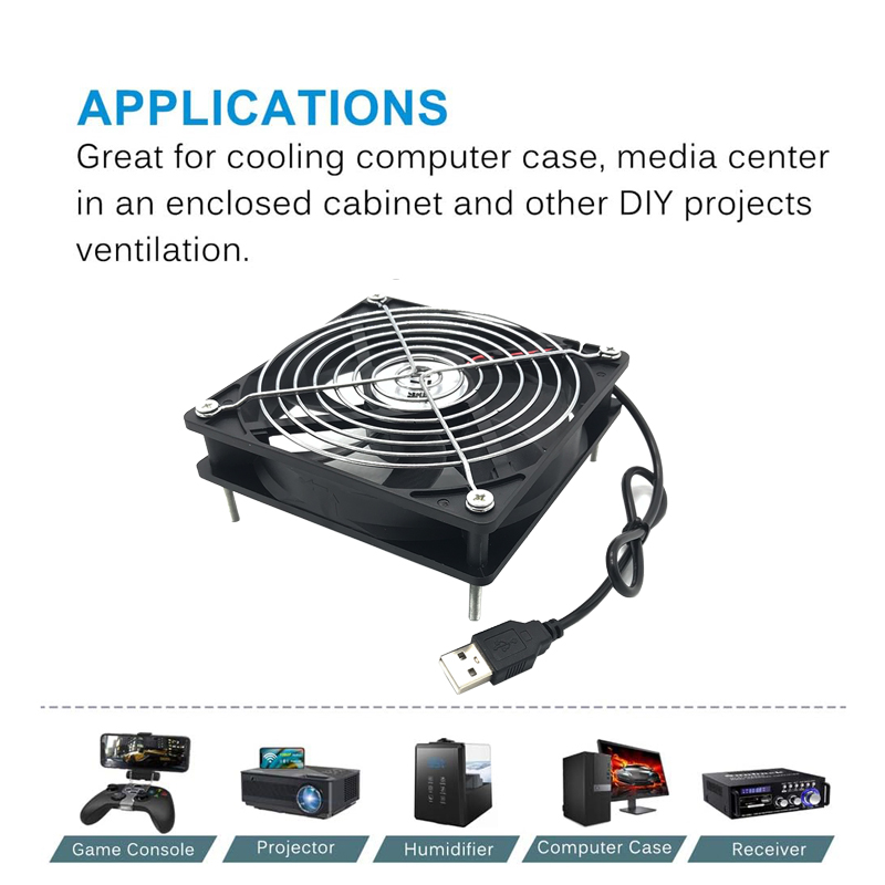 8/12cm 12V USB Powered Compute - Usb Fan Silent ulasan dan harga