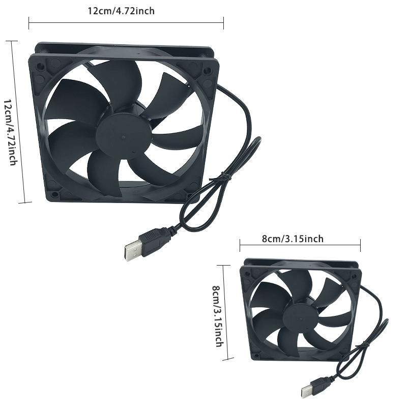 8/12cm 12V USB Powered Compute - Usb Fan Silent ulasan dan harga