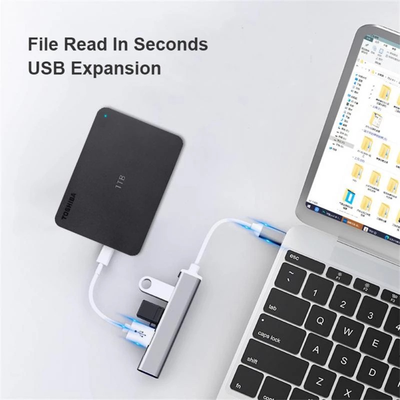 4-In-1 Type-C Extender Hub 4 P - Tech Accessories Pc ulasan dan harga
