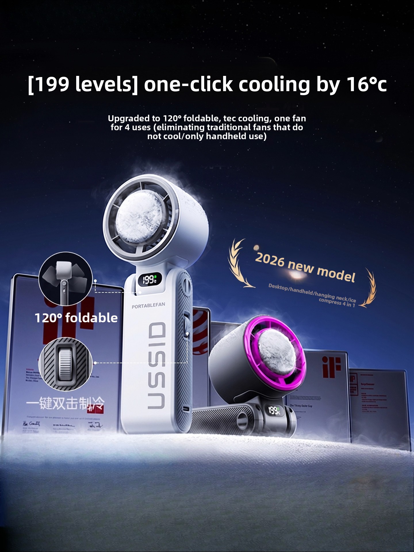 New Foldable Cooling Handheld  - Usb Fan Silent ulasan dan harga
