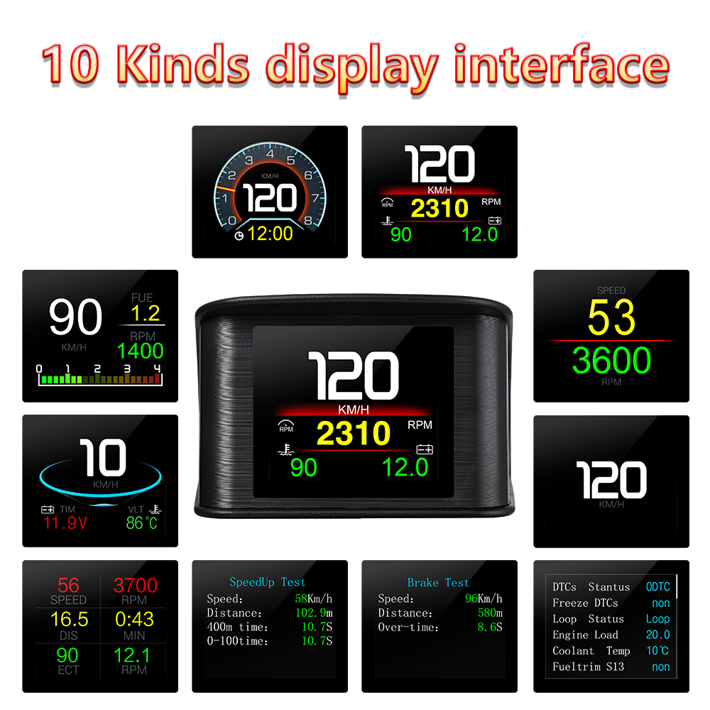 HUD OBD2+GPS On-board Computer - Tech Accessories Pc ulasan dan harga
